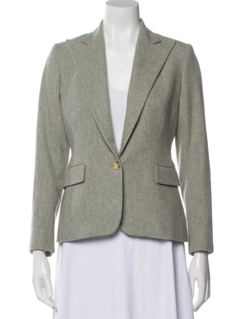 Ralph Lauren Black Label Gray 95% Wool 5% Cashmere Blazer Size 6